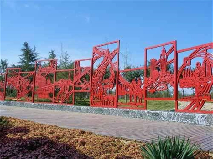 油漆不锈钢景墙浮雕